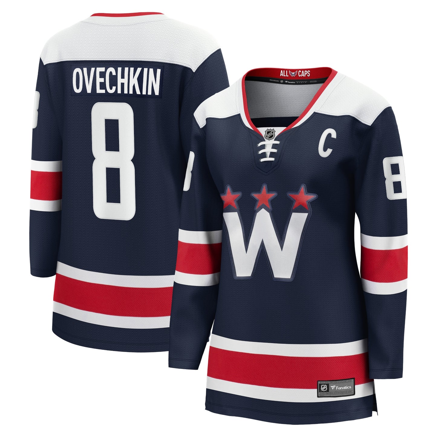 Alexander Ovechkin Washington Capitals Fanatics Branded Women's 2020/21 Alternate Premier Breakaway Player Jersey - Navy
